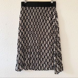blaxk and white Jill pleated skirt small